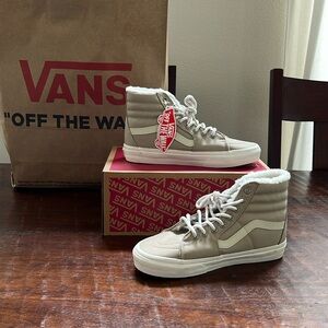 🆕 Vans SK8 Hi Sneakers (Unisex) Cordura Sherpa Walnut M-6.5 / W-8